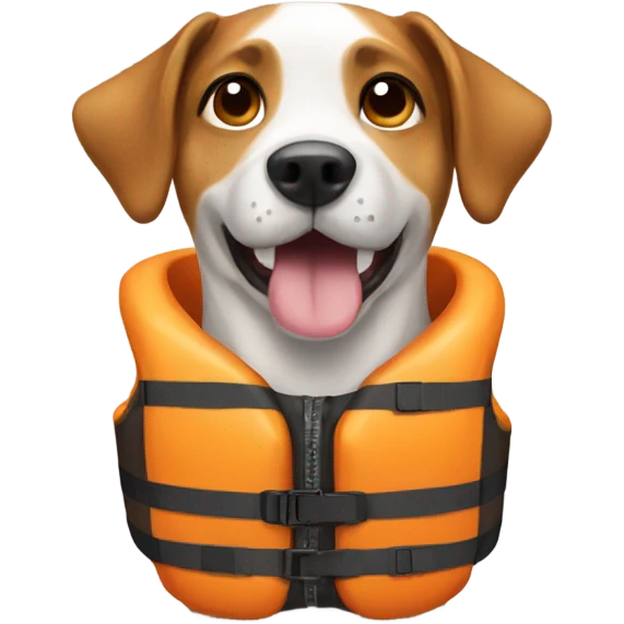 dog with a life vest emoji