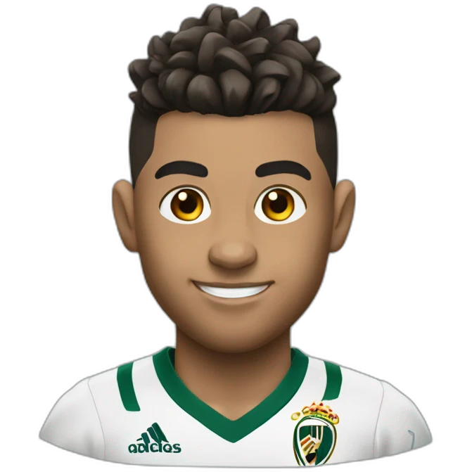 A goat with Ronaldo's jersey emoji