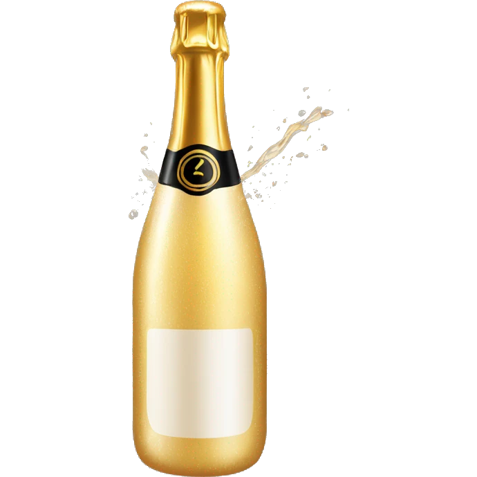 Champagne bottle popping open  emoji