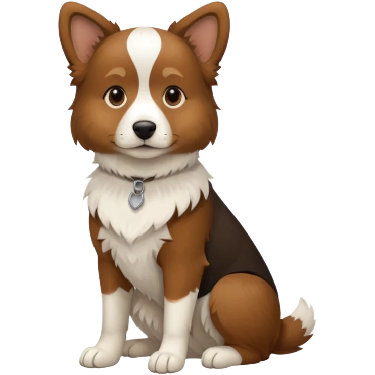 Chien Épagneul breton assis  emoji