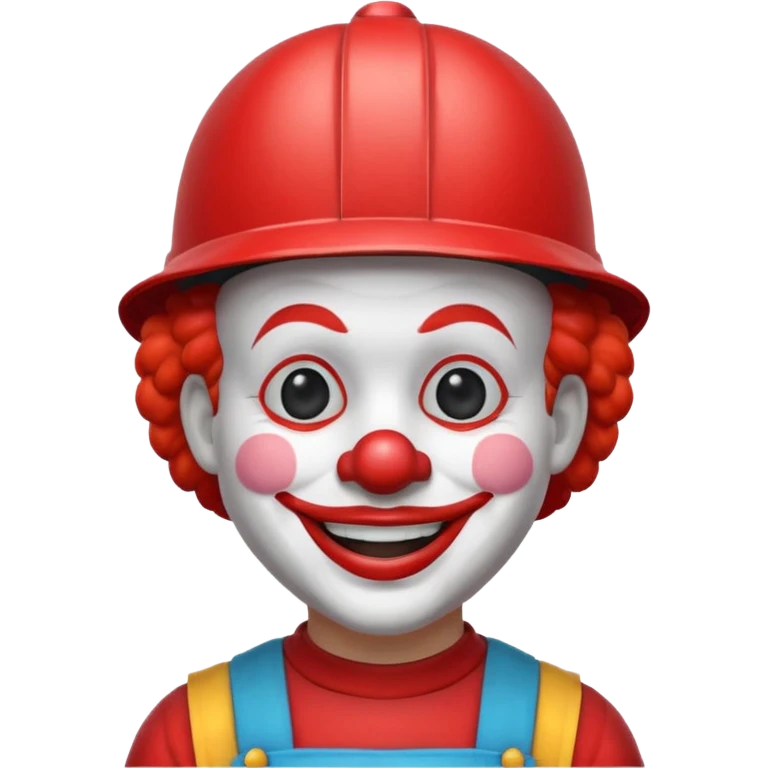 clown with helmet and red shirt emoji
