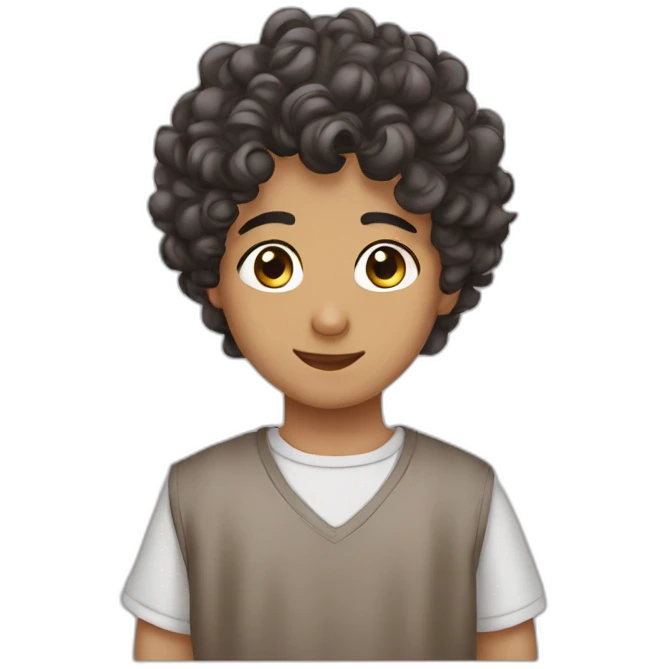 arabic boy with curly in love with hijabi arabic emoji