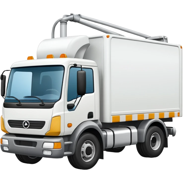 Camion de entregas blanco con mareon emoji