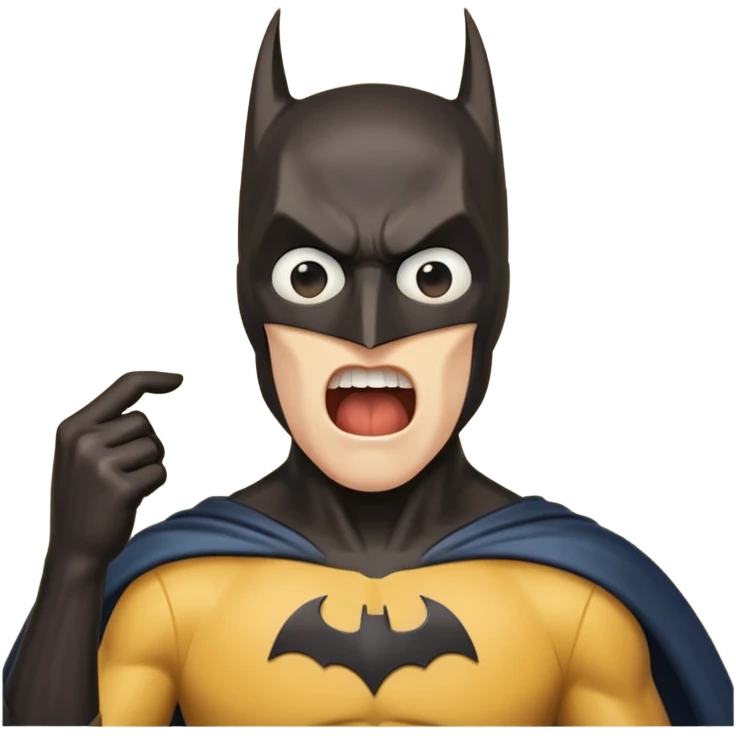 Batman with the Munch Scream pose emoji