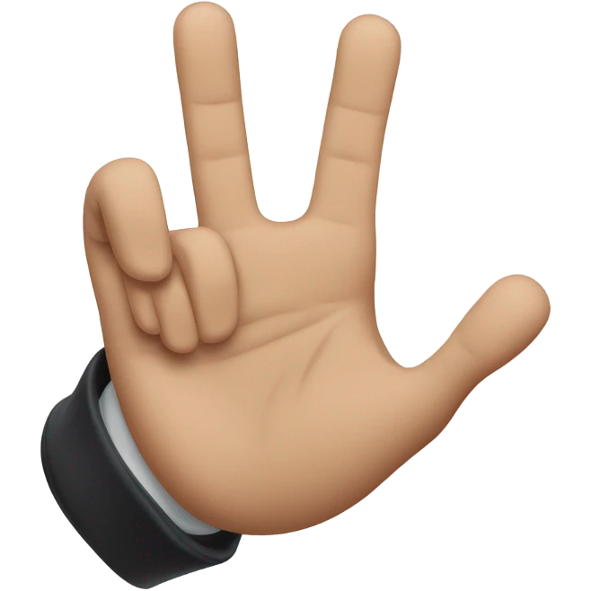A Hand with 4 1/2 fingers and the thumb  emoji