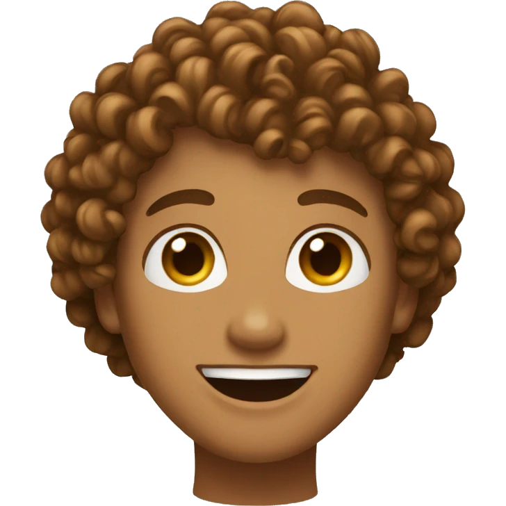 long brown curly emoji