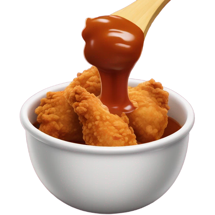 raising cane's chicken dipping into sauce emoji