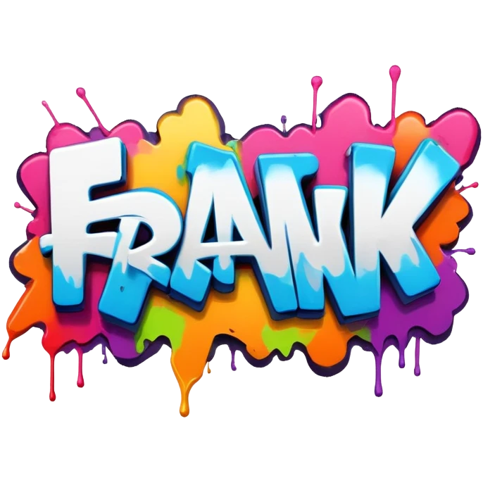 Graffiti the word Frank emoji