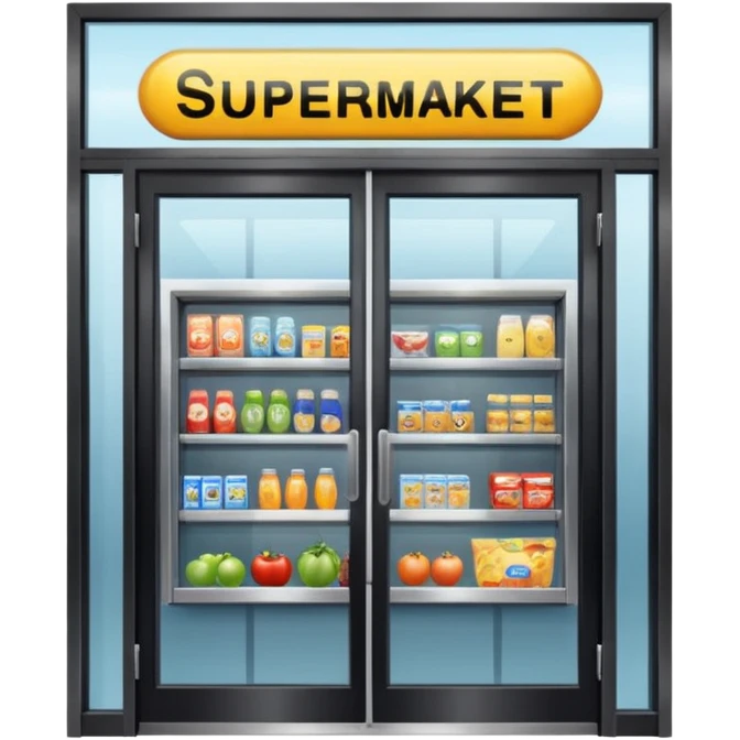 Front Supermarket🛒Entrance emoji