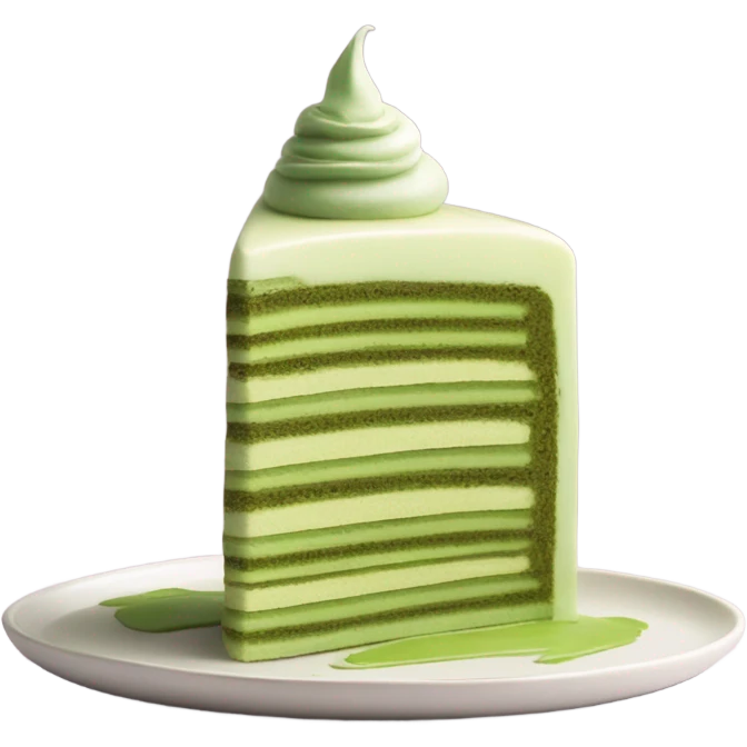 Matcha Crepe cake emoji