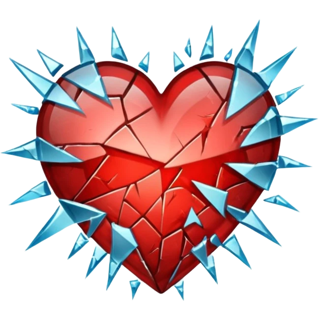 heart with a shattered glass effect emoji