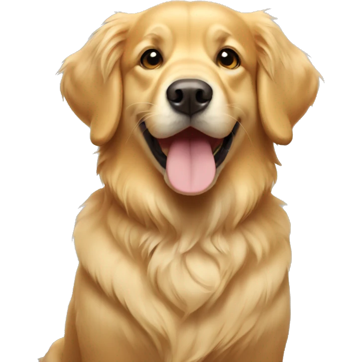 Cute golden retriever  emoji