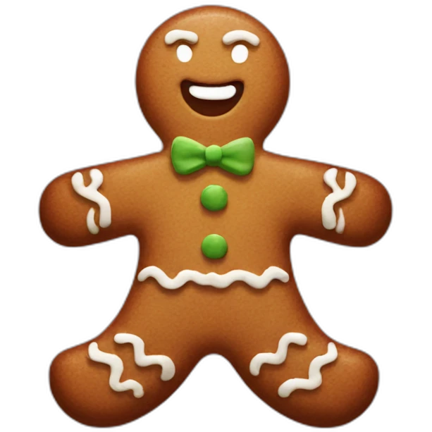 The gingerbread man emoji