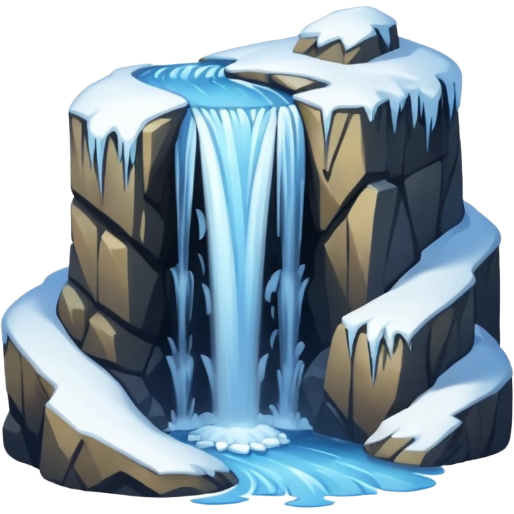 winter snow waterfall emoji