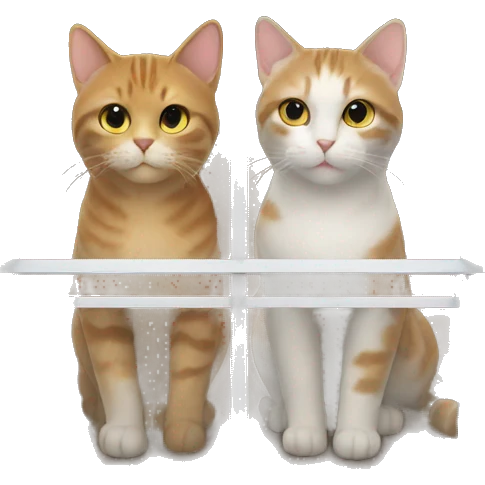 house with two cats looking out the window emoji