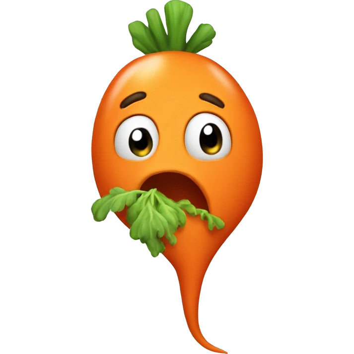 Carrot vomiting emoji
