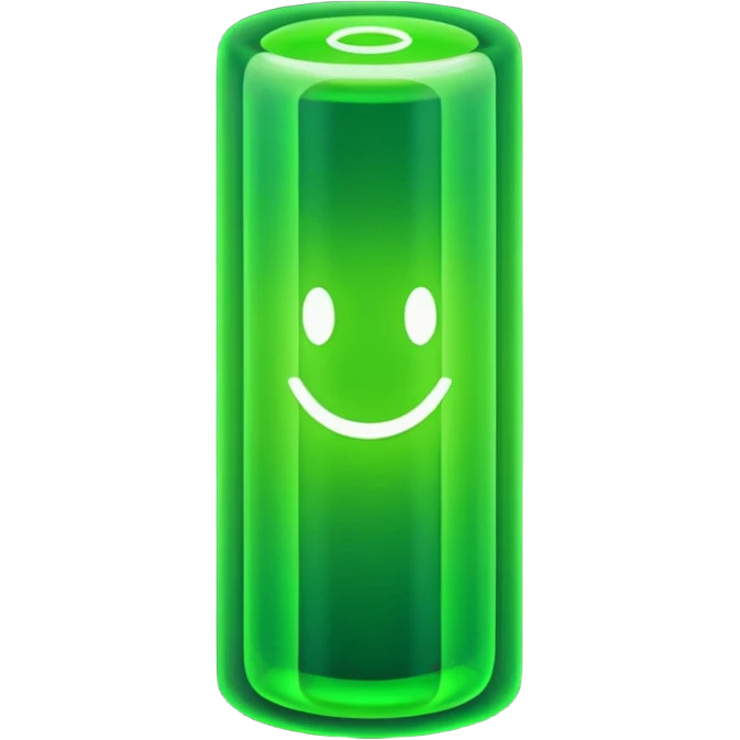green neon light emoji