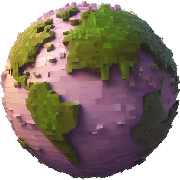 Voxel planet emoji