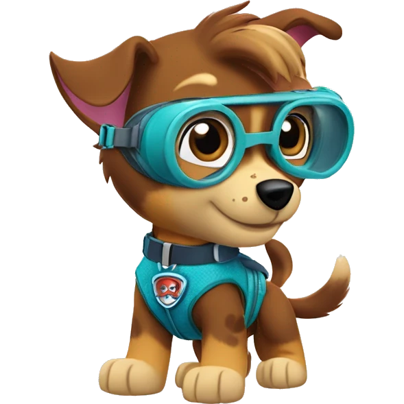 Paw patrol skye with goggles  emoji