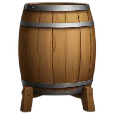 wooden barrel with legs emoji