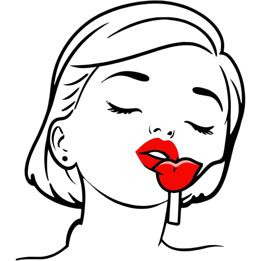 glamorous lips blowing a kiss emoji