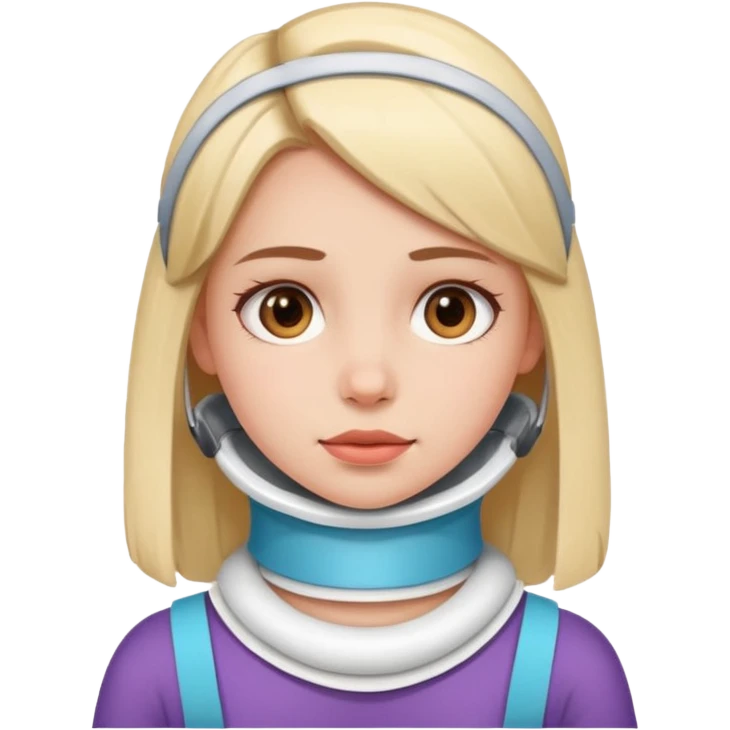 girl with neck brace emoji