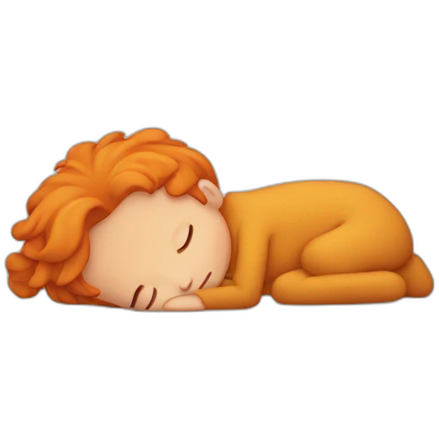 Sleeping ginger emoji