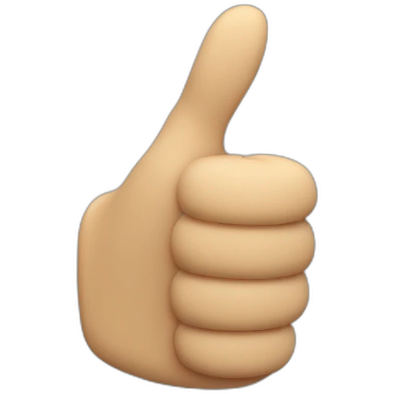 Thumbs up 3d emoji