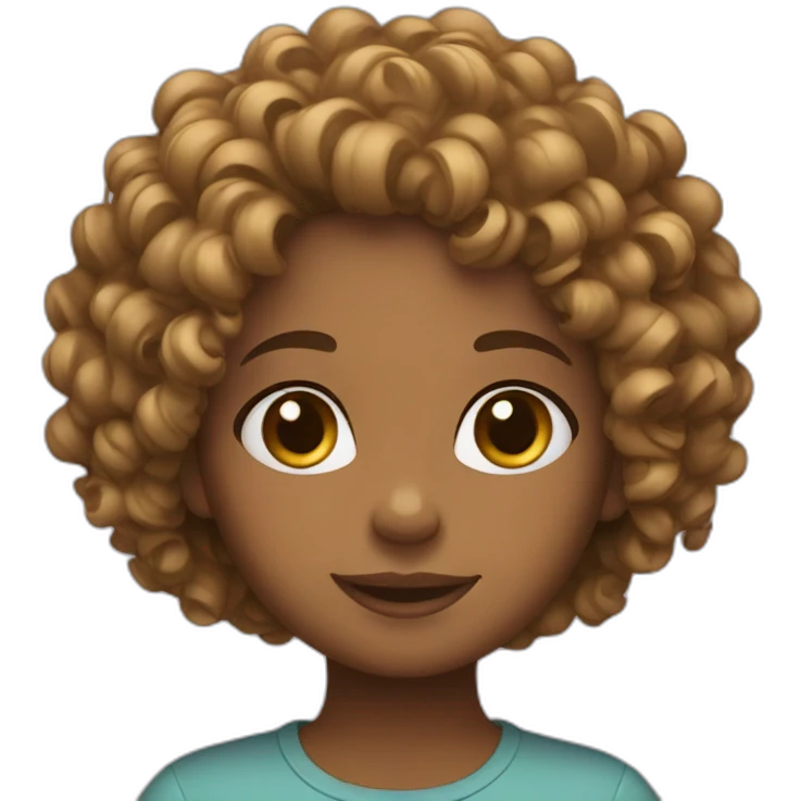 Curly girl emoji