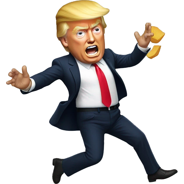 Donald Trump falling over emoji