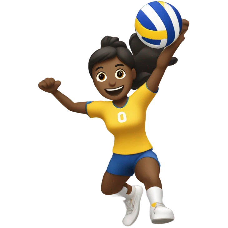 Mañana playing volleyball emoji