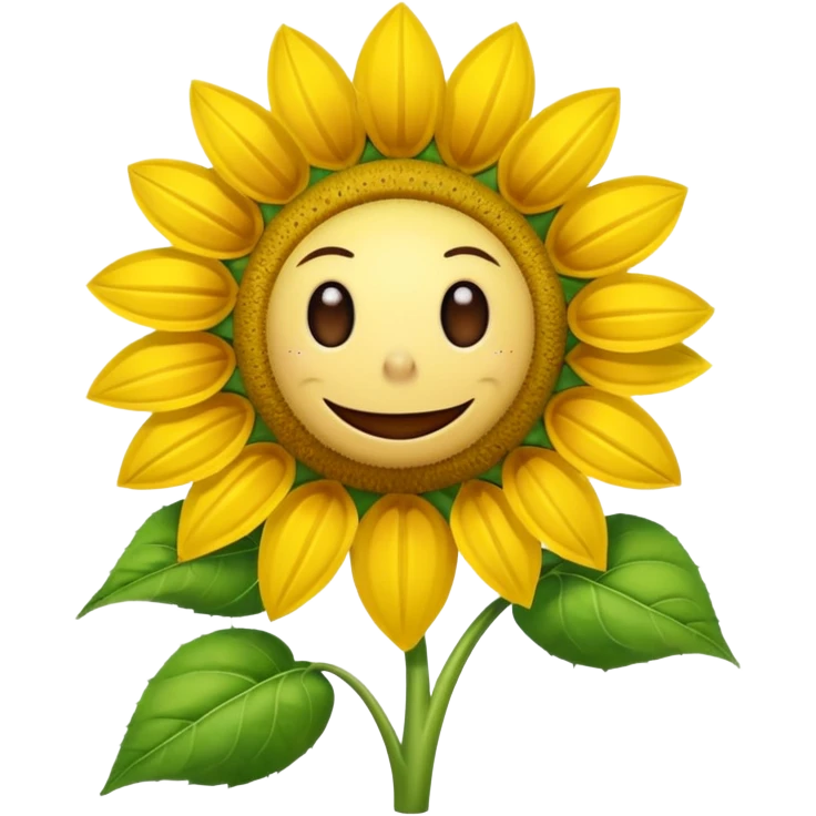An exact  picture of the sunflower from Plants vs. Zombies emoji