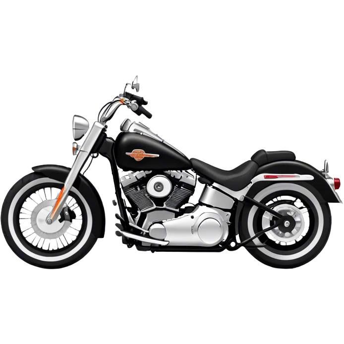 Harley-Davidson Cruiser - Harley-Davidson Softail (Model Year: 2021) (Iconic colour: Black) emoji