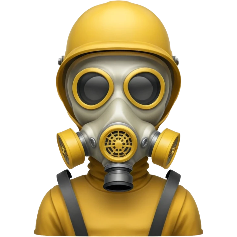 Skeleton wearing a gas mask emoji