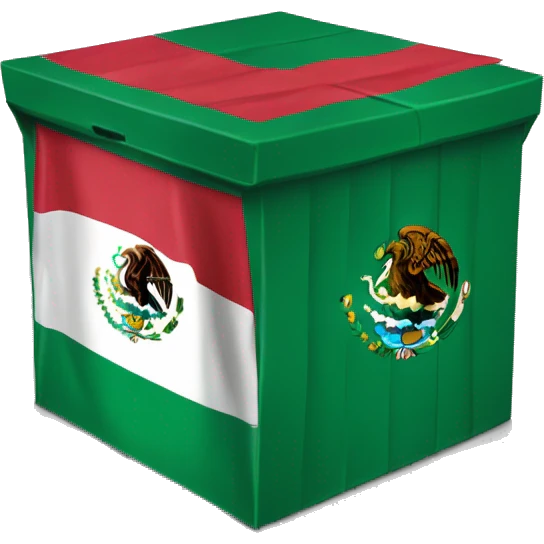 caja de regalo con la bandera de México emoji
