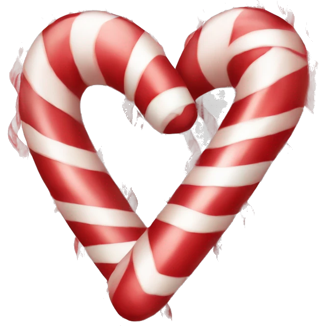 Candy cane heart emoji