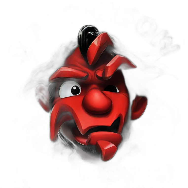 mysterious muscular boy with fangs emoji