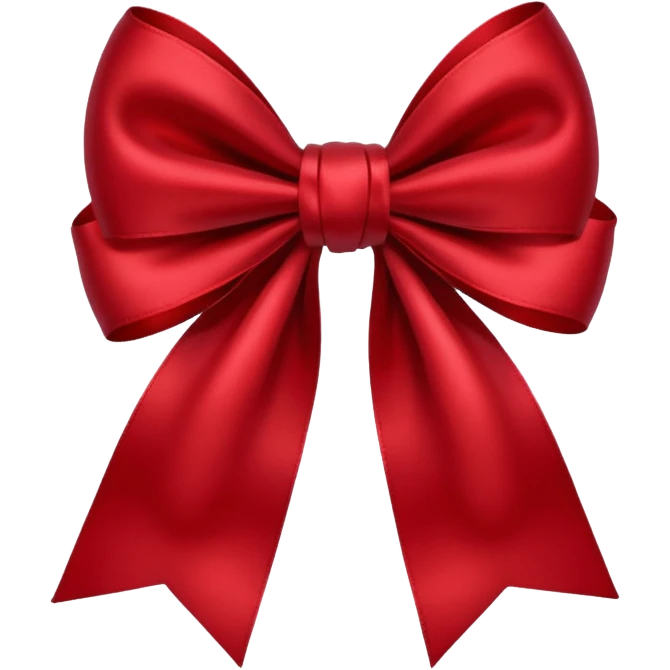 dark red bow emoji