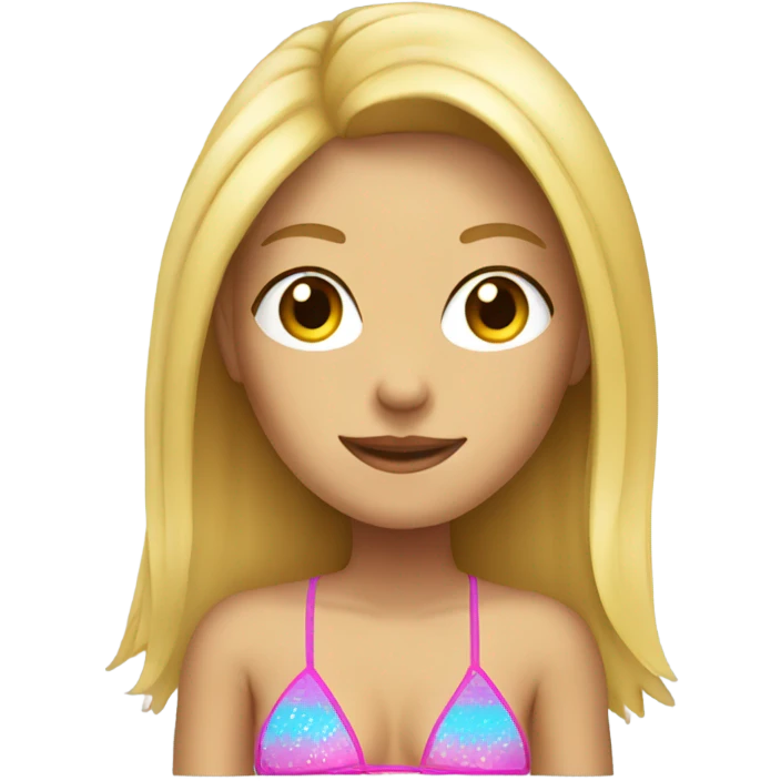 Blonde girl in bikini emoji