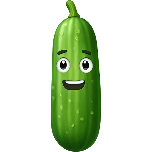 Cucumber with bow around it  emoji