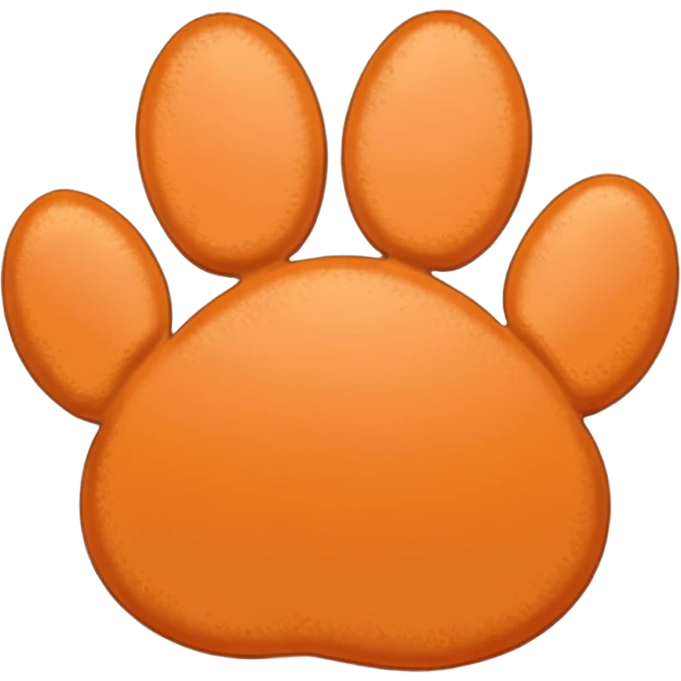 a light pastel orange pawprint emoji
