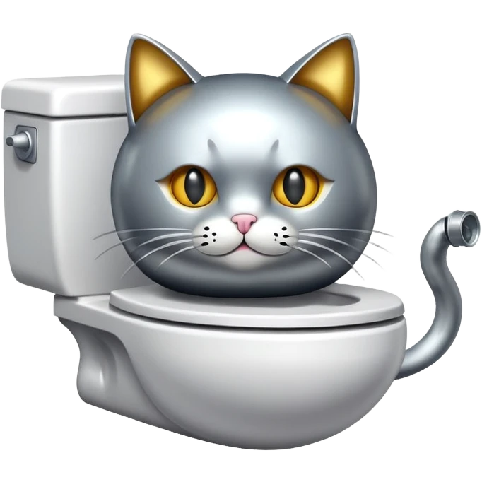 Toilet. Bomb cat emoji