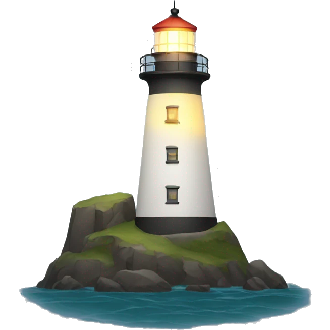 Lighthouse with light emoji