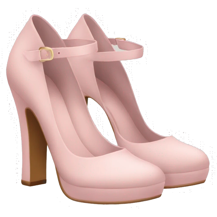 Pastel pink heels  emoji