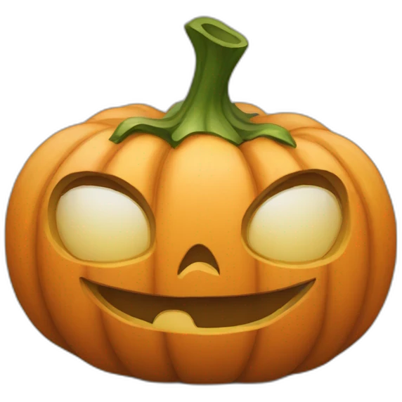 Une citrouille qui a peur emoji