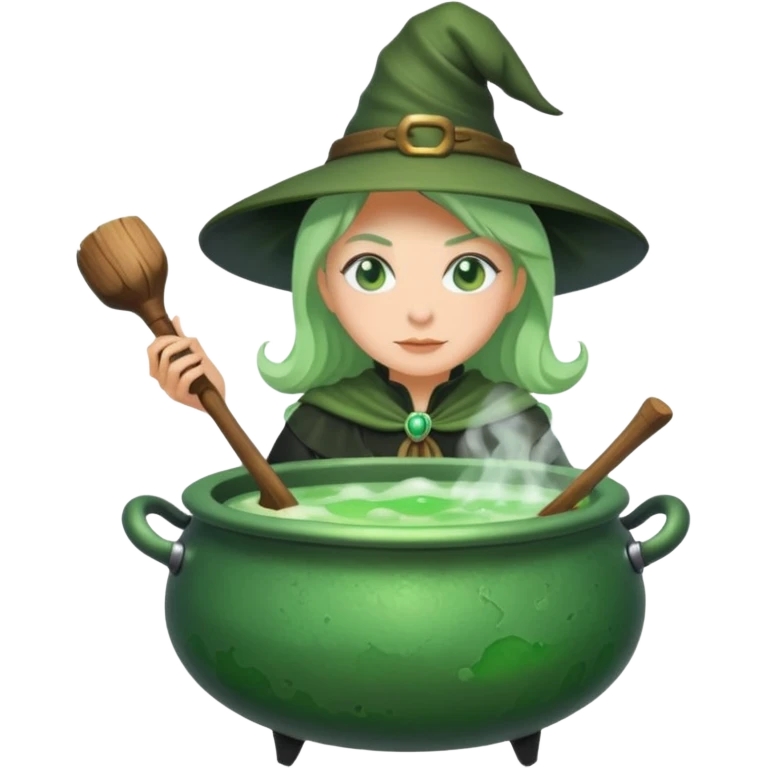 green witch cooking potion emoji