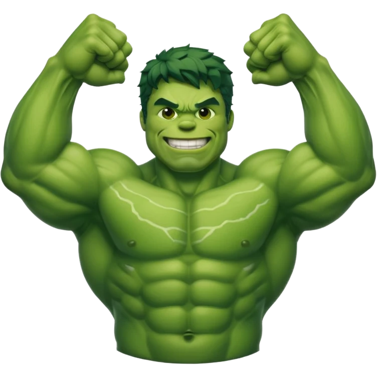 Smiling hulk emoji
