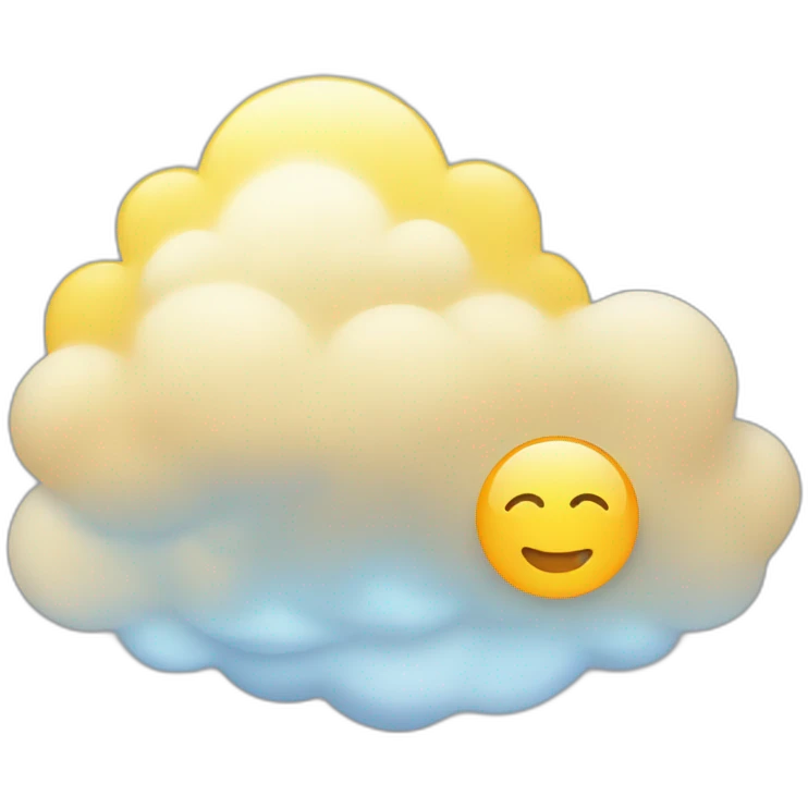 Cloudy and sunny  with emoji
