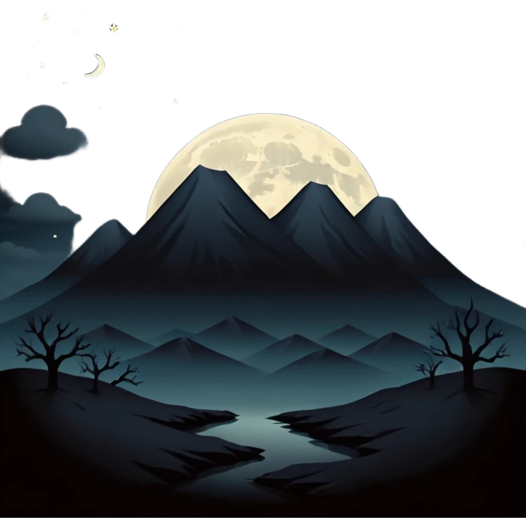 dark and eerie scene, the entire world covered in darkness. The sky is deep black with no stars or light, no moon, no glow just total void and silence. The atmosphere feels ominous and unsettling, as if darkness has swallowed everything. No characters, no visible light sources emoji