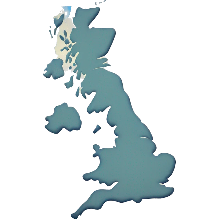 Uk map blue simpe emoji